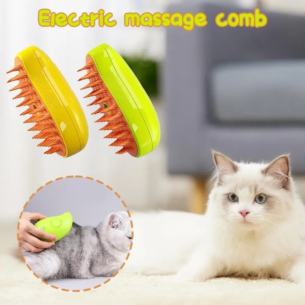 Cat Steam Brush Pet Dog Brush 3 in 1 Electric Spray Dogs Steamy Supplies Products Pet Hair Removal Grooming Brush Cat Accessorie