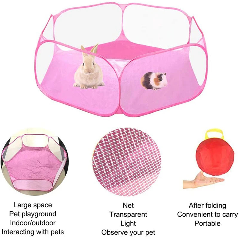 Portable Folding Pet Playpen Playpen for Small Dog Cat Game Playground Fence Hamster Chinchillas Guinea Pigs Small Animal Cage