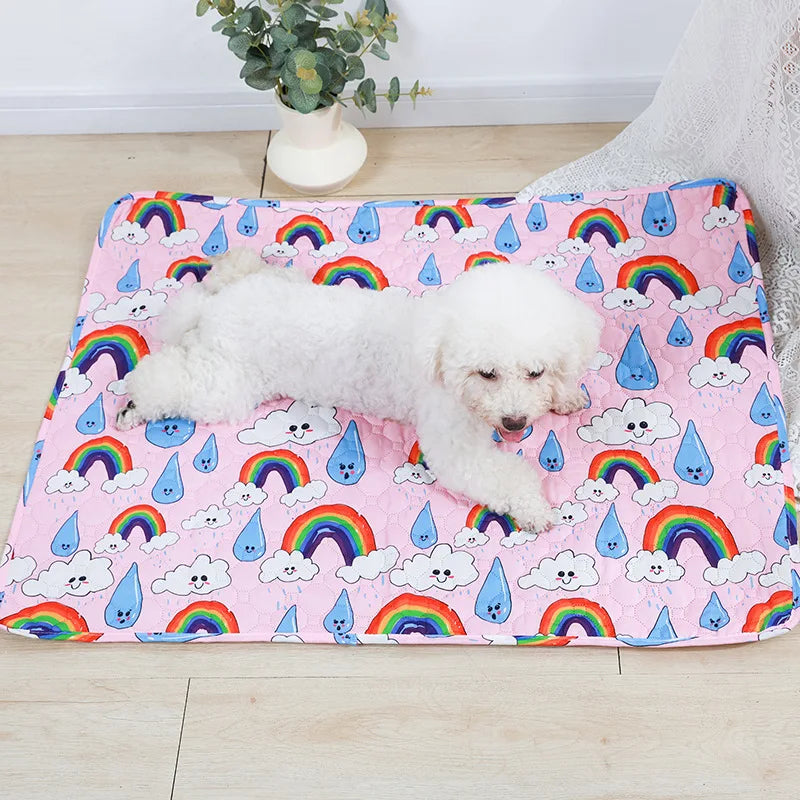 Washable Pet Pee Pad Pet Diaper Mat Reusable Mats For Dogs Dog Bed Urine Washable Dog Training Pad Four Seasons Pet Mat Urine