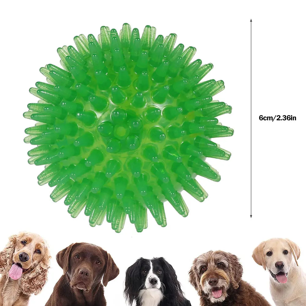 3PCS/Set Dogs phonation Chew Spiky molar Ball Reduce Anxiety Toss for Boredom Teeth Cleaning Dog Chew Toys Interactive Dog Toys