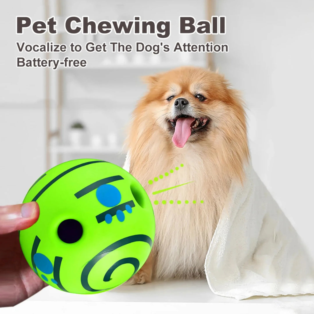 Ball Interactive Dog Toy Fun Giggle Sounds Ball Puppy Chew Toy Wobble Wag Giggle BallDog Play Ball Training Sport Pet Toys