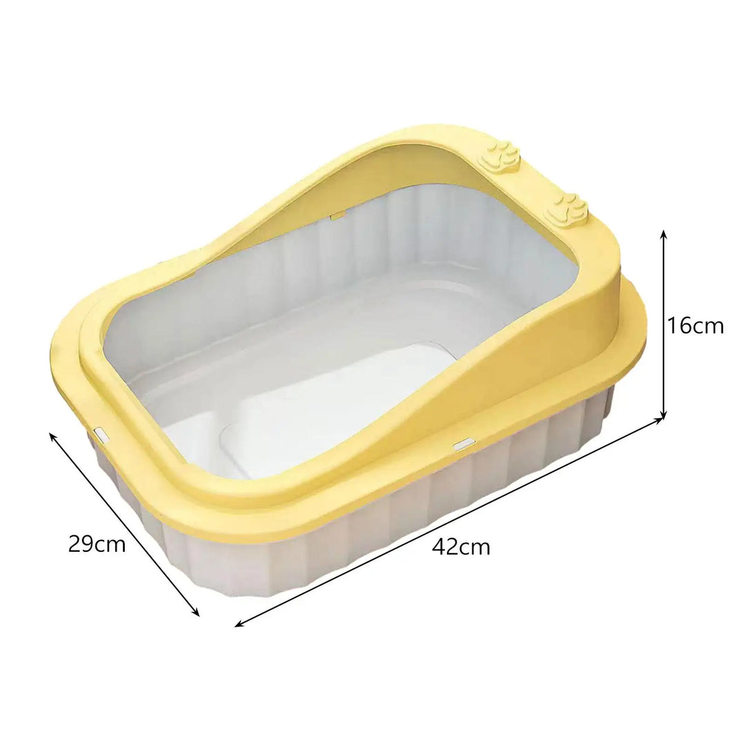 Cat Litter Box for Indoor Cats Cat Bedpan Cat Litter Toilet Easy to Clean Kitten Potty Toilet for Small Medium Large Cats