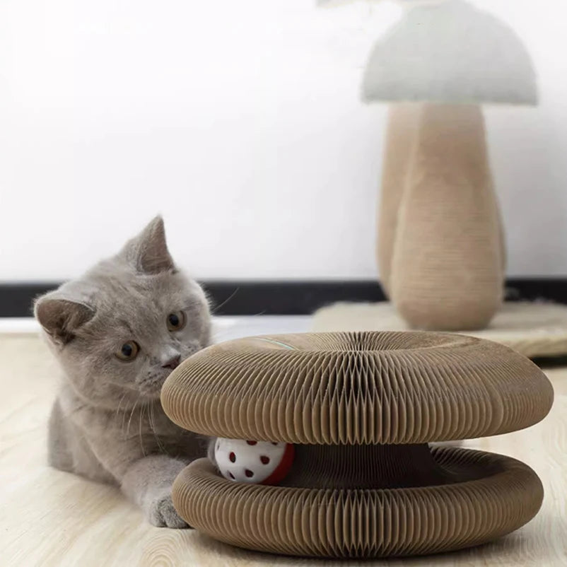 Wear-resistant non-shedding cat toy organ cat scratching board self-pleasure and boredom relief artifact rubber ball energy-cons