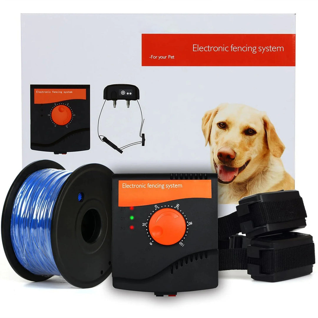 Pet Electric Fence System USB Rechargeable IP45 Waterproof Adjustable Electronic Fencing Dog Training Collar Pet Accessories