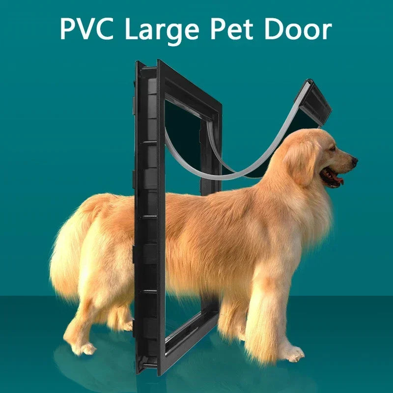 Large Pet Door PVC Security Magnet Automatic Closing Door Big Dog Gate Cat Puppy Safety Baffle Pet Supplies Dog Supplies