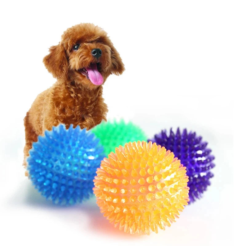 3PCS/Set Dogs phonation Chew Spiky molar Ball Reduce Anxiety Toss for Boredom Teeth Cleaning Dog Chew Toys Interactive Dog Toys