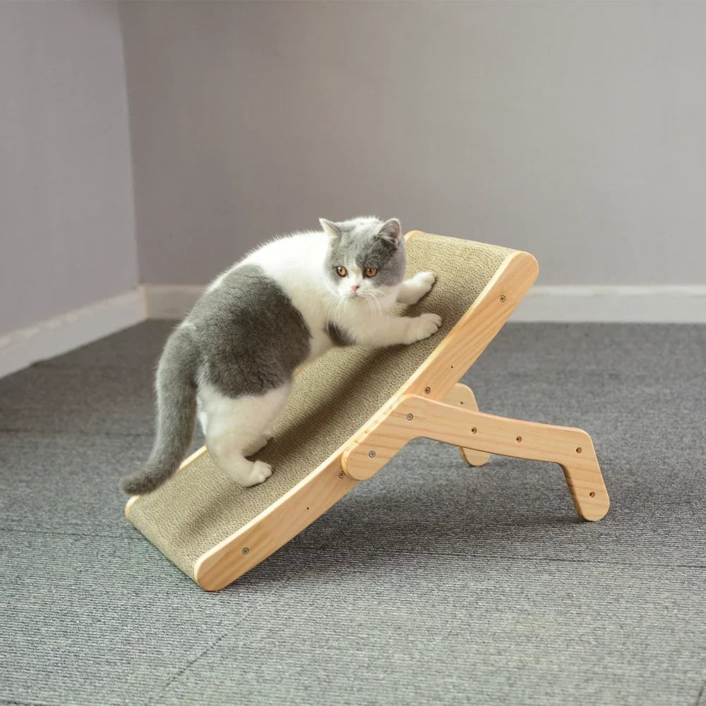 Wooden Toys In 1 Cats Cat Scratch For Scratching Lounge Detachable Training Scraper Board 3 Claw Bed Grinding Scratcher