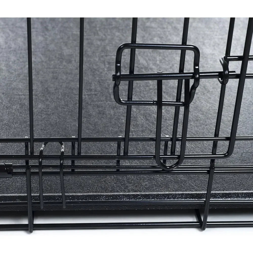 Foldable Dog Crate Cage for Dogs X-Large 2 Door Pet Kennel Dog House