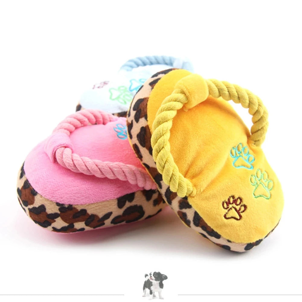 Funny Pet Dog Toys Plush Slippers Bite Chicken Leg Shoe Shape  Small And Medium-Sized Dog Outdoor Training Cat Relieve Anxiety