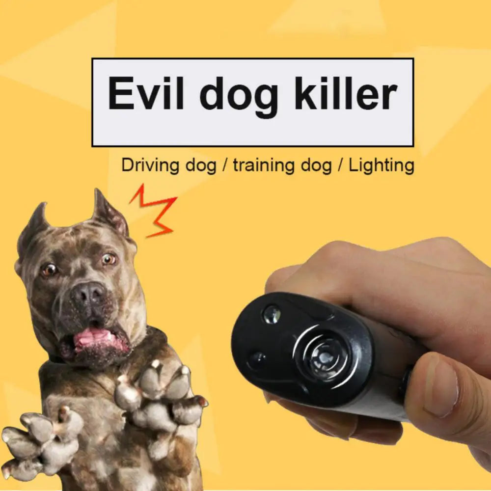 2/1PCS Pet Dog Repeller Whistle Anti Barking Stop Bark Training Device Trainer LED Ultrasonic 3 In 1 Anti Barking Dog Training