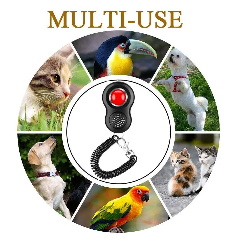 20pcs Pet Cat Dog Training Clicker With Finger Loop Wrist Band Humanized Scientific Professional Design Pet Tool Set More Colors