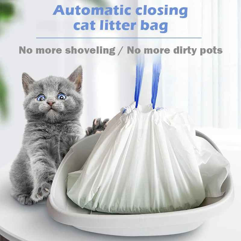 Universal Cat Litter Bag Disposable Thickened Automatic Closing Special Garbage Pet Box