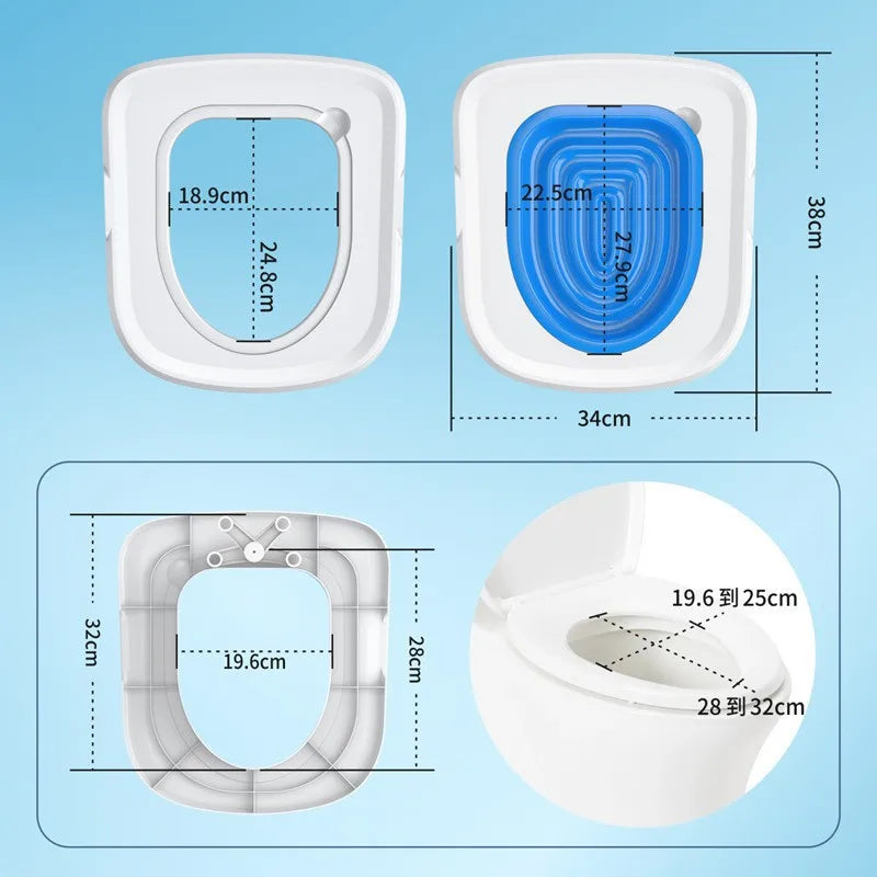 2023 Toilet Pet Upgrade Cat Toilet Trainer Reusable Training Toilet for Cats Training Set Cat Litter Box Mat Toilet Accessaries