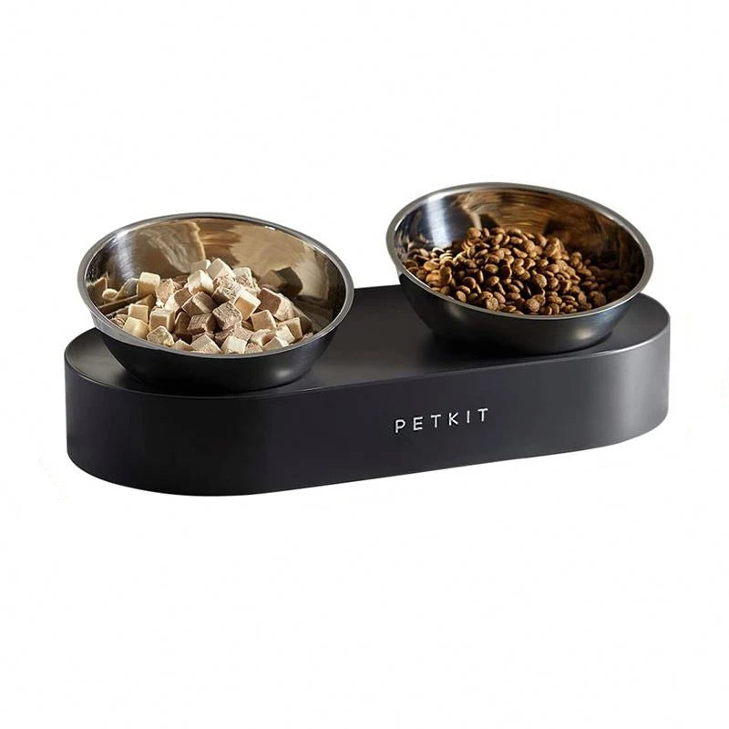 Petkit Fresh Nano Cat Bowl Prevent Kitty Spinal Fatigue Adjustable Height Stainless Steel Material Pet Food & Water Double Bowls