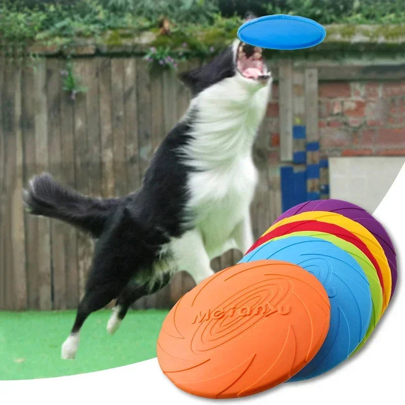 15/18/22cm Pet Dog Flying Disk Toy Silicone Outdoor Training Toy Interactive Anti-Chew Game Toy Pet Supplies jouet pour chien