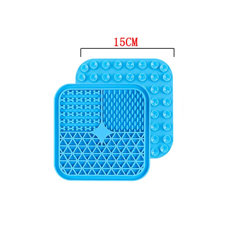 Pet Supplies Dog Cat Lick Pad Square Round Sucker Slow Food Pad Shower Distraction Pad Silicone Lick Pad Slow Food Tray