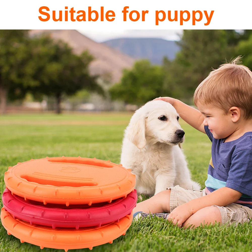 Pet Flying Disc EVA Dog Training Pull Ring Bite Resistant Floating Toy Dog Outdoor Sports Interactive Game Frisbee