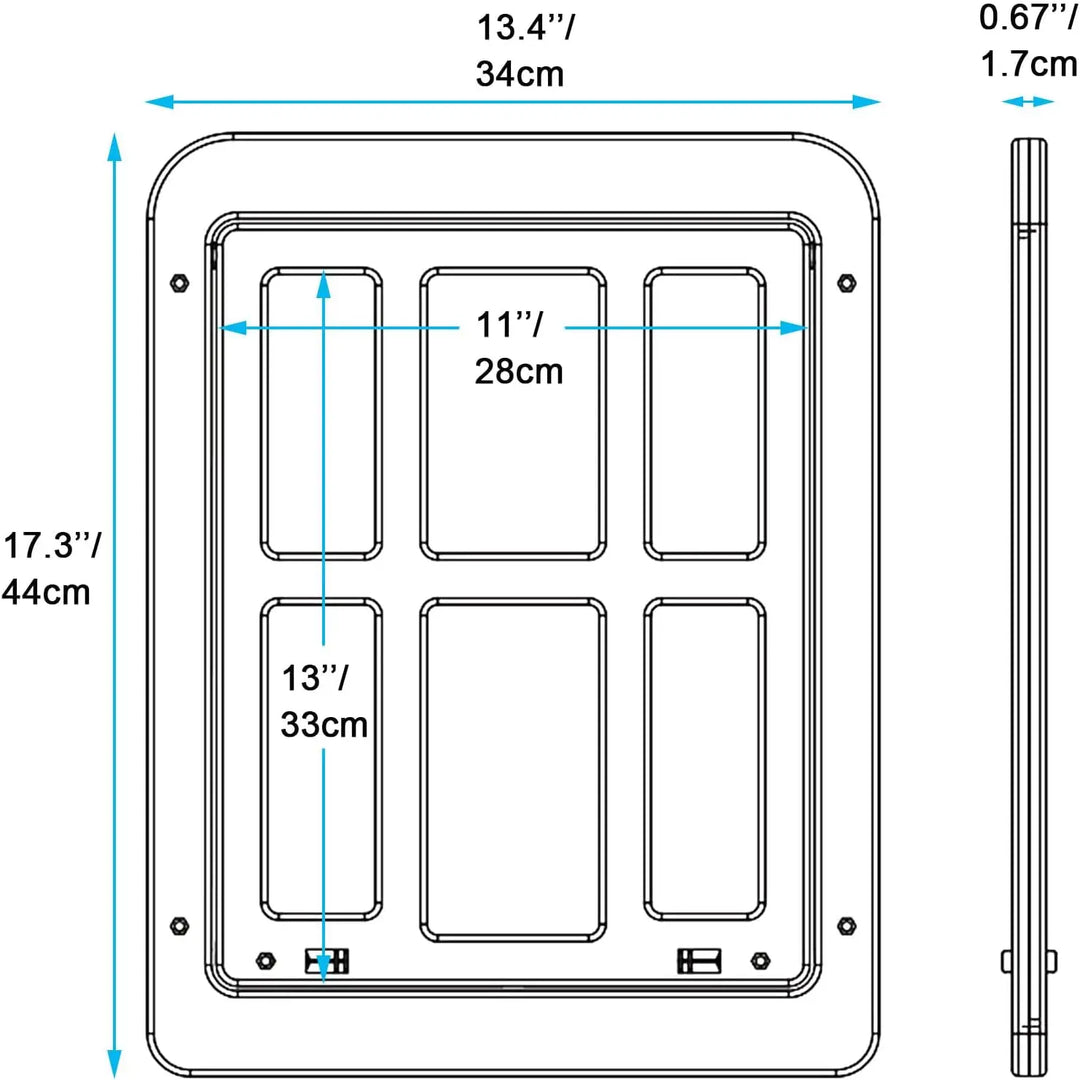 ATUBAN Dog Screen Door, Inside Door Flap 11x13 Inch Lockable Pet Screen Door Magnetic Closure Sturdy Doggie Door for Screen Door