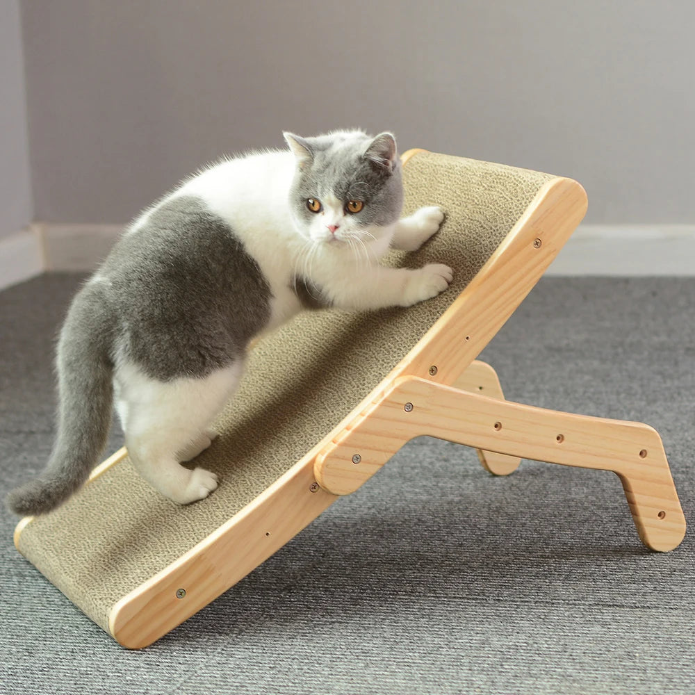 Wooden Cat Scratcher Cat Scratch Board Bed 3 In 1 Pad Vertical Pet Cat Toys Grinding Nail Scraper Mat Training Grinding Claw