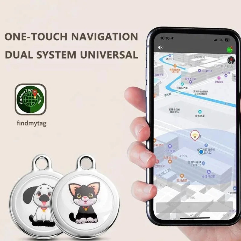 Pet Anti-Lost GPS Tracker Bluetooth-compatible Smart Wearable Waterproof Locator Real-time Tracking Dog Cat Collar Find Device