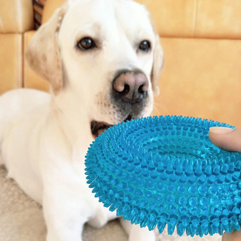 Pet Toys Bite Resistant Sound Toy Ball Chew Teeth Clean Large Dog Golden Retriever Barbed TPR Train Teeth Cleaning Jouet Chien