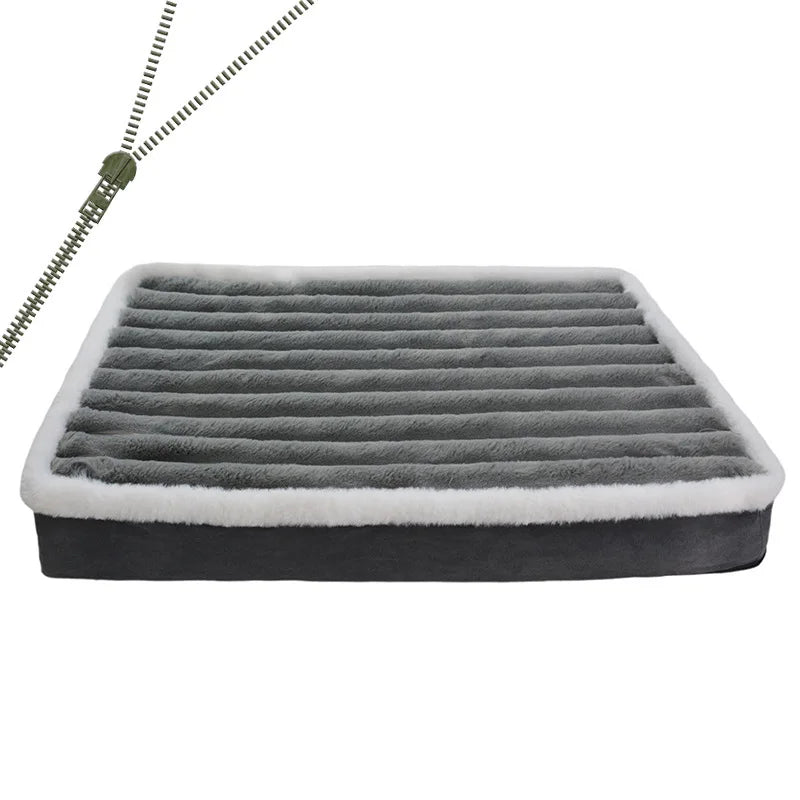 Dog Mattress with Zipper, Removable Pet Mattress, Puppy Sleeping Pad, Washable Pet Pad for Small and Medium Pets