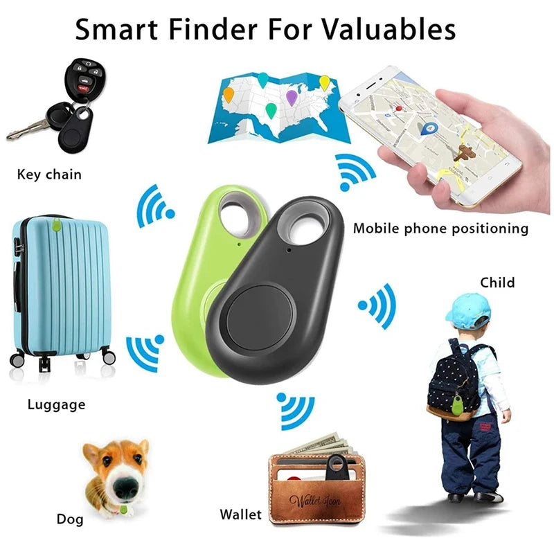 Pet Smart GPS Tracker Mini Anti-Lost Waterproof Bluetooth Locator Tracer For Pet Dog Cat Kids Car Wallet Key Collar Accessories