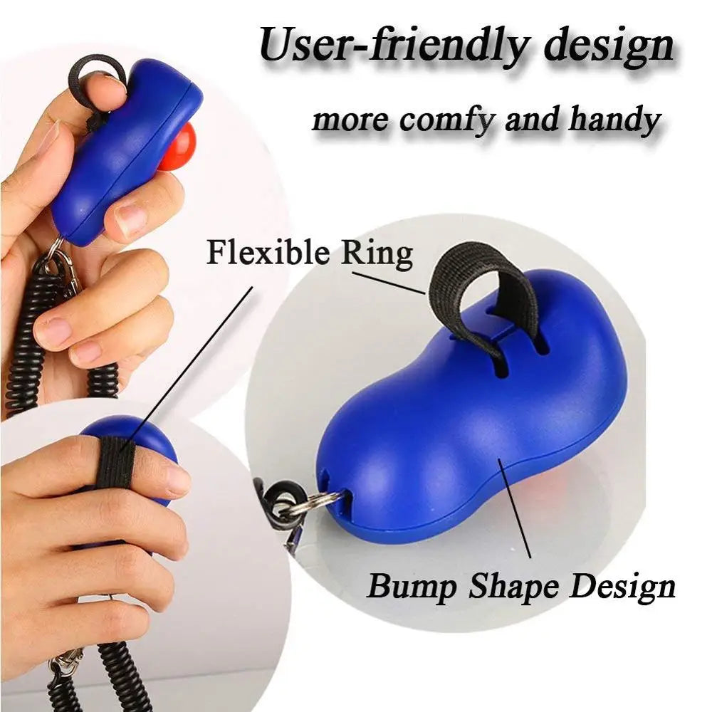 20pcs Pet Cat Dog Training Clicker With Finger Loop Wrist Band Humanized Scientific Professional Design Pet Tool Set More Colors