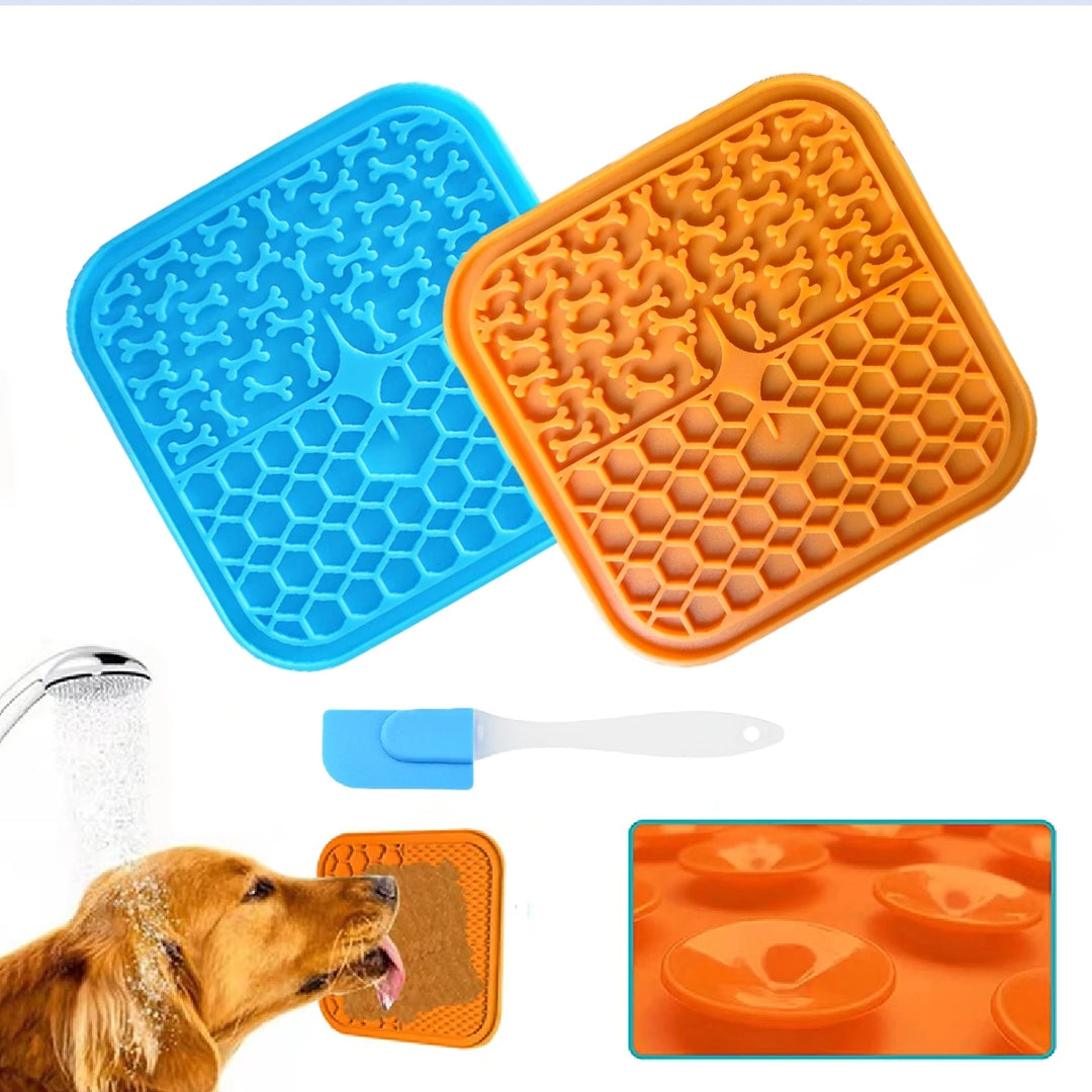 Pet Lick Silicone Mat for Dogs Pet Slow Food Plate Dog Bathing Distraction Silicone Dog Sucker Food Training Feeder Cat Supplies