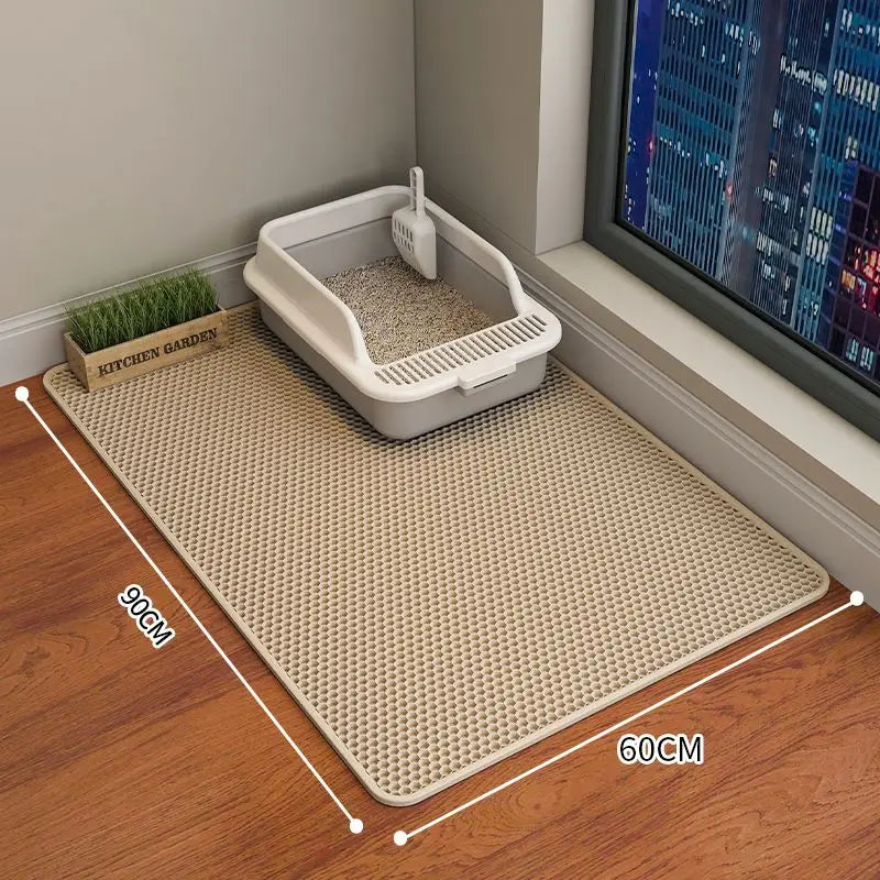 Cat litter mat collects scattered cat litter, cat litter basin mat, cat cleaning products