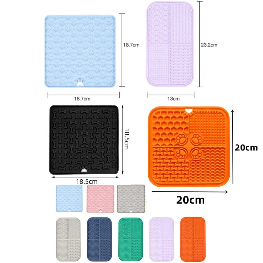 Pet Supplies Dog Silicone Distracted Licking Food Pad Cat Slow Food Bowl Sucker Placemat Pet Anti-slip Anti-choking Eating Gear