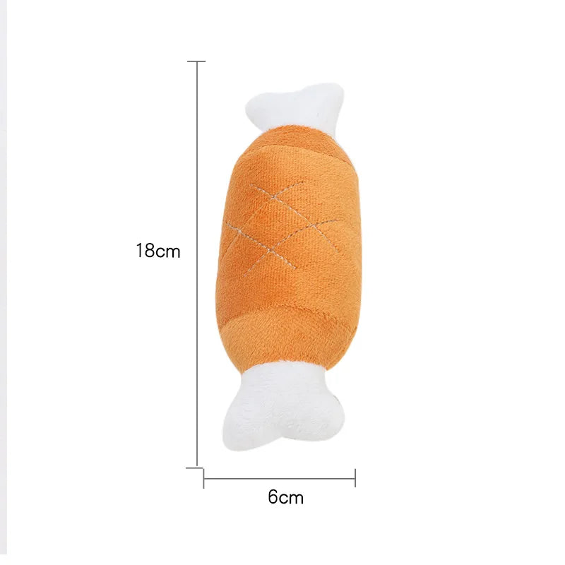 Funny Pet Dog Toys Plush Slippers Bite Chicken Leg Shoe Shape  Small And Medium-Sized Dog Outdoor Training Cat Relieve Anxiety