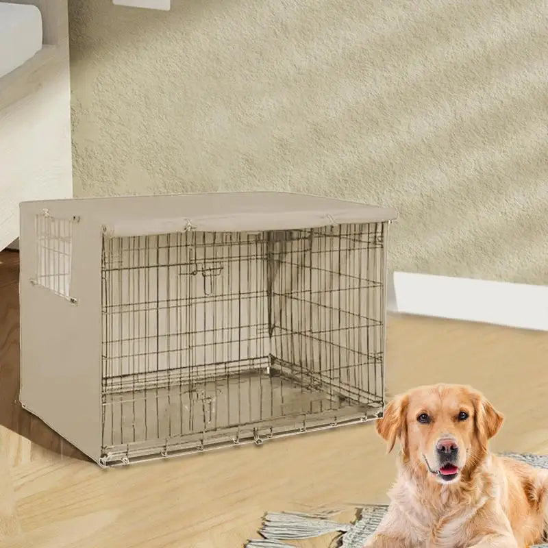 Pet Cage Cover Oxford Pet Crate Cover Pet Crate Cover Windproof Dog Kennel Cover Waterproof Dog Cat Cage Cover For Indoor