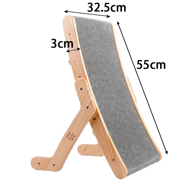 Wooden Cat Scratcher Cat Scratch Board Bed 3 In 1 Pad Vertical Pet Cat Toys Grinding Nail Scraper Mat Training Grinding Claw