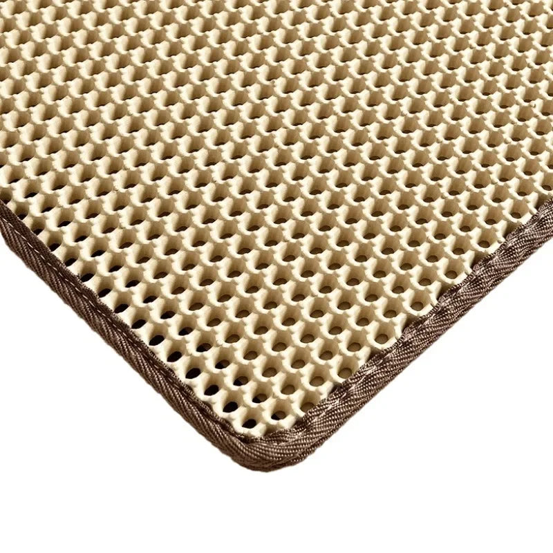 Cat Litter Mat,Double Layer Trapping Litter Box Mat,Waterproof, Urine Proof, Kitty Litter Mat,Easy Clean, Scatter Control