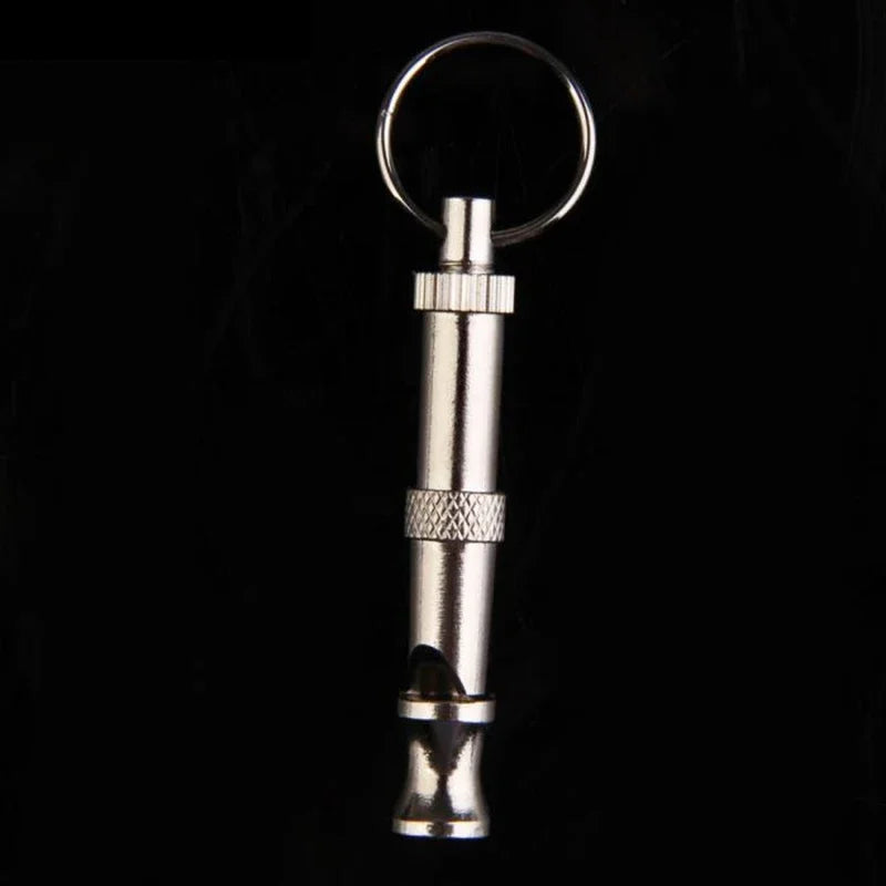 Puppy Pet Dog Whistle Two-tone Ultrasonic Flute Stop Barking Ultrasonic Sound Repeller Cat Training Keychain