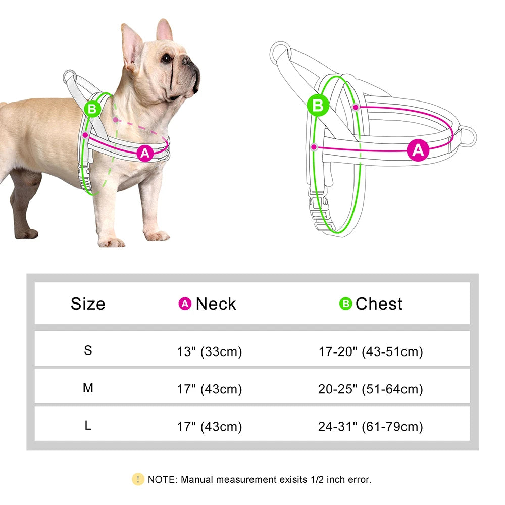 No Pull Nylon Dog Harness Adjustable Pet Walking Training Harness Vest For Medium Large Dogs Pitbull German Shepherd Bulldog