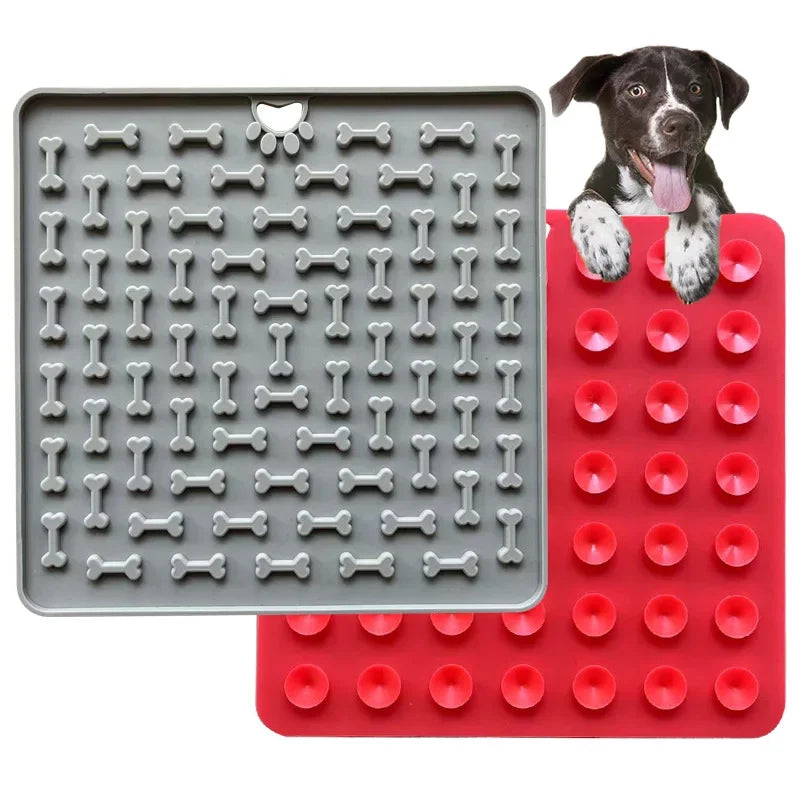 Silicone licking pad Pet Dog Lick Pad Bath Peanut Butter Slow Eating Licking Feeder Cats Lickmat Feeding Dog Lick Mat New