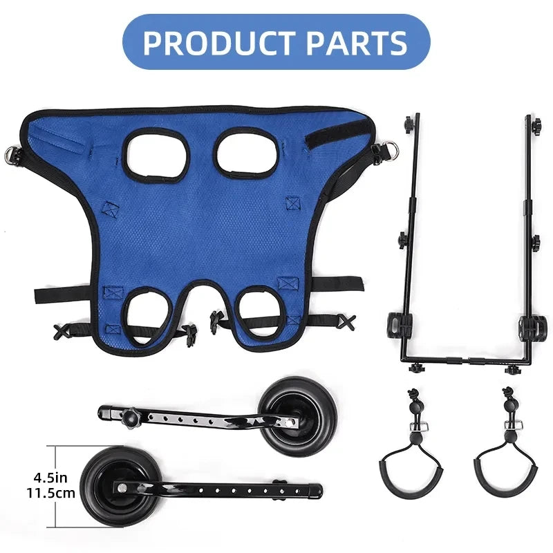 Adjustable Dog Wheelchair Hind Limb Hind Leg Disabled Pet Cat Dogs Mobility Aid Trolley Legs Rehabilitation Light Pet Walk Tools