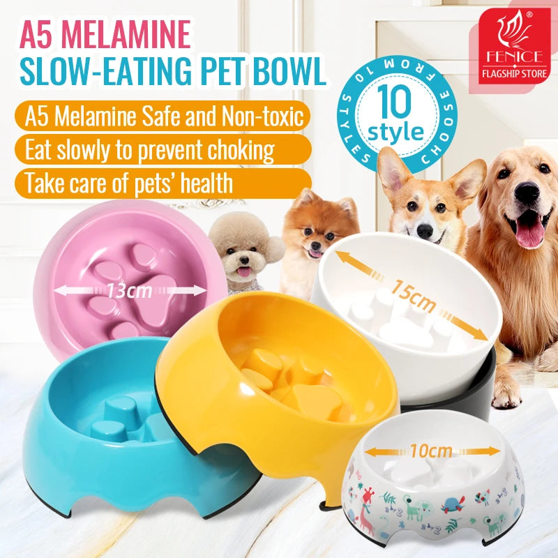 Slow eating bowls Anti-overturn Anti-choking Anti-slip Special bowl for dogs Bichon Frize, Corgi,Teddy,French Bulldog