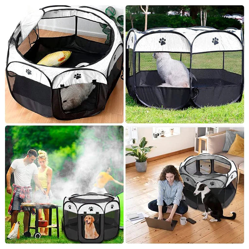 Pet Playpen Dog  Foldable Dog Tent  Water Resistant Removable Pen Kennel Lampshade for Dog Cat Puppy