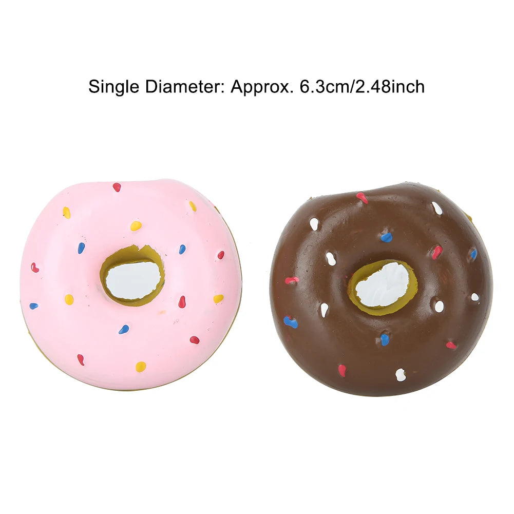 2PCS Donut Dog Chew Toy Sound Toys Simulation Donuts Grinding Cleaning Tooth Relief Dog Toys Игрушки Для Собак Mascotas Perro
