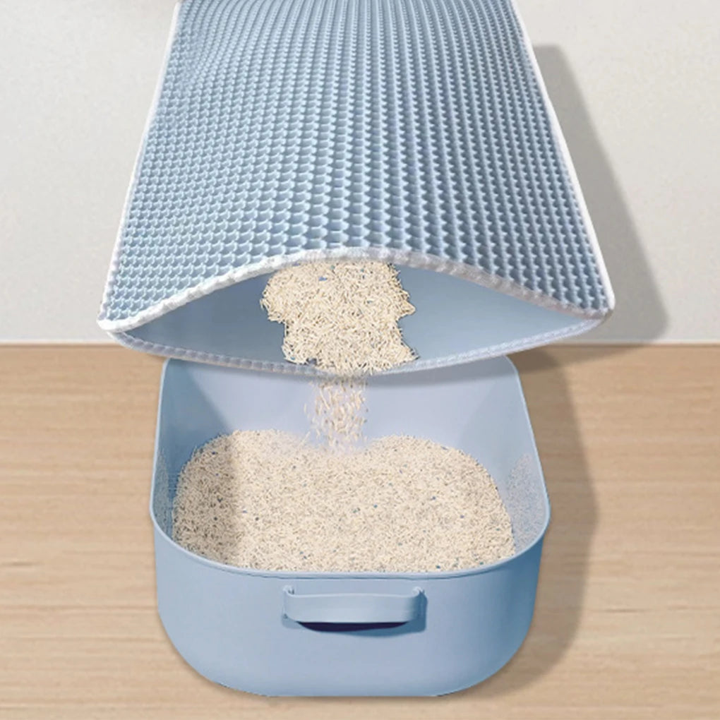 Healthy And Hygienic Solution Must-have Pet Cat Litter Mat Easy To Clean Double Layer Cat Litter Mat