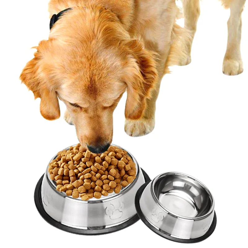 Stainless Steel Dog Bowl Anti-Gulping Slow Feeder Safe Washable Pet Food Water Bowl Small Medium Large Dog Slow Eating