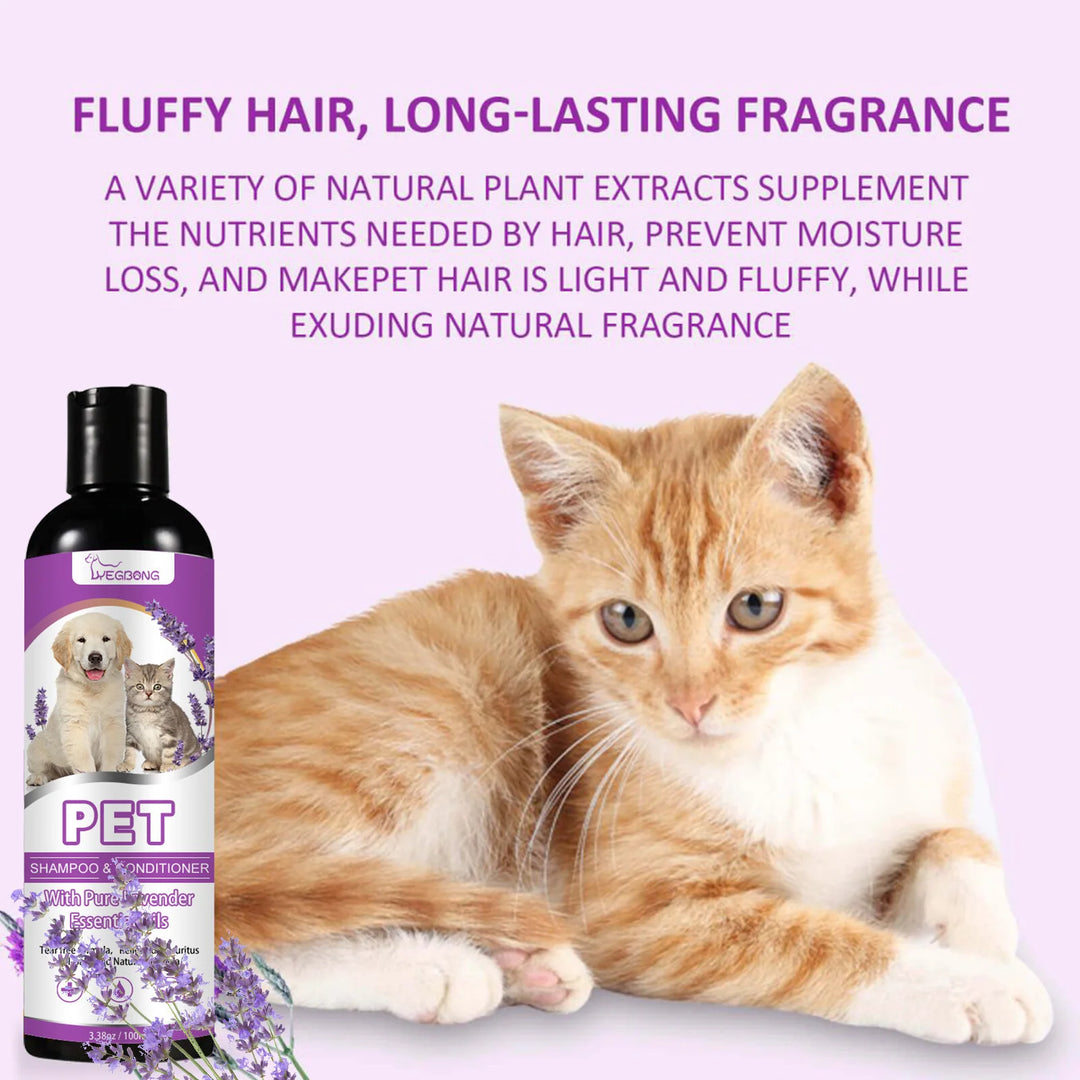 Pet Shampoo Flea Killer Hair Softening Relieve Itching PH Balanced Cleaning Natural Moisturizing Dog Shampoo For Sensitive Skin