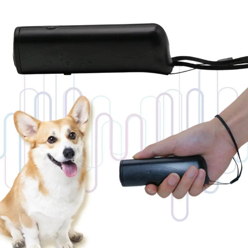 2/1PCS Pet Dog Repeller Whistle Anti Barking Stop Bark Training Device Trainer LED Ultrasonic 3 In 1 Anti Barking Dog Training