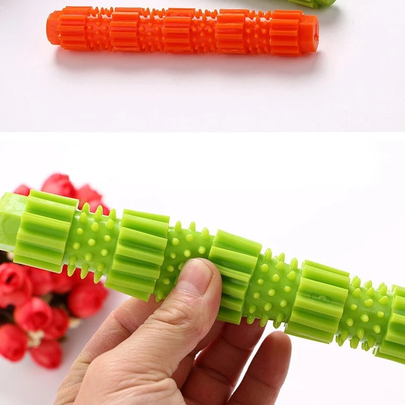 23cm Pet Dog Chew Toy for Feeding Aggressive Chewers Hollow Rubber Stick Teeth Cleaning Toy Squeaking Rubber Non Toxic Dog Toys