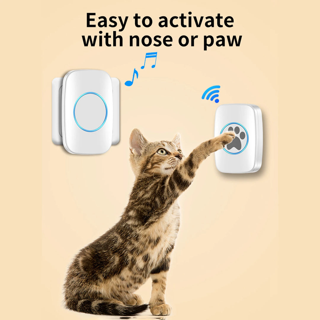 Wireless Dog Door Bell with 60 Melodies IP44 Waterproof Multipurpose Dog Bell for Communication Go Outside Pet Potty Training