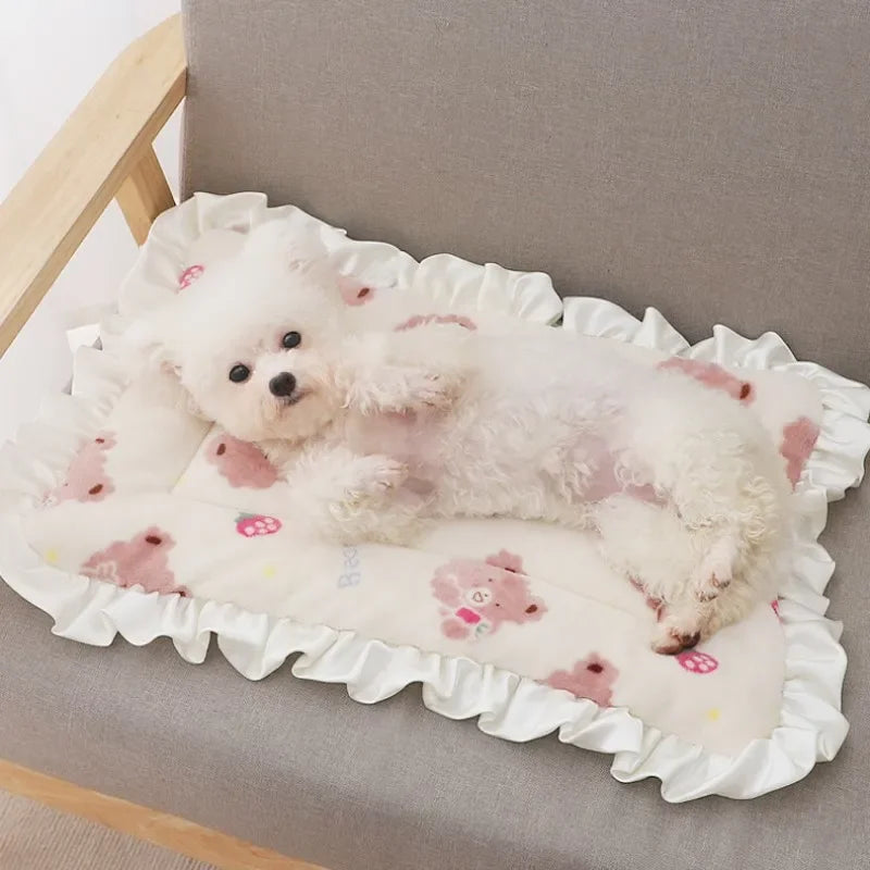 Pet Sleeping Mat Dog Bed Cat Bed Thickened Blanket Pad for Dogs Cats Winter Warm Washable Dog Mattress Pet Blanket Pet Supplies