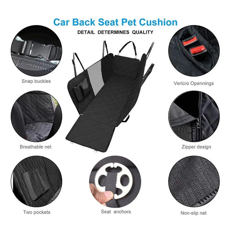 Waterproof Nonslip Dog Car Seat Cover Backseat Hammock Pet Luxury Pet Travel Dog Carrier Car Rear Back Seat Protector Mat